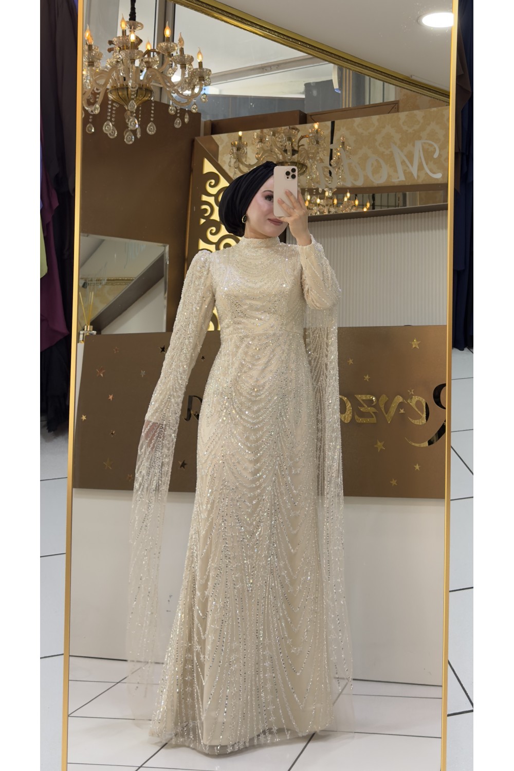Pınarşems Royal Pelerinli Abiye